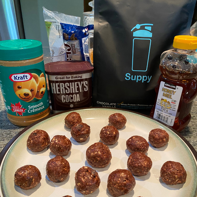 Chocolate and Peanut Butter Protein Balls